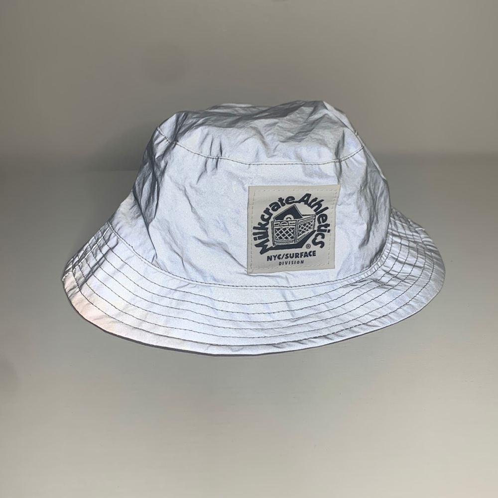 SOLD—Reflective silver gray bucket hat